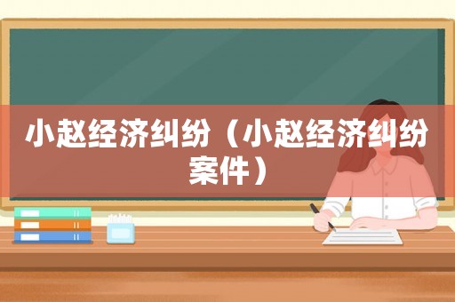 小趙經濟糾紛（小趙經濟糾紛案件）