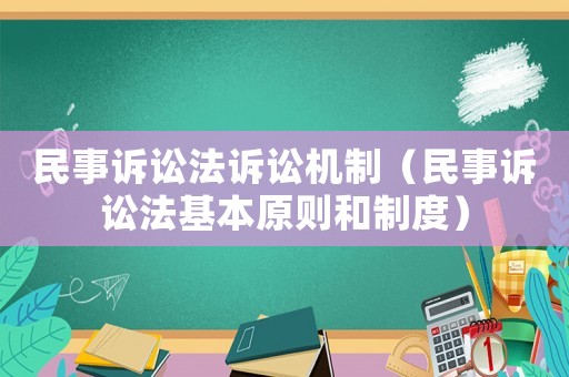 民事訴訟法訴訟機(jī)制（民事訴訟法基本原則和制度）