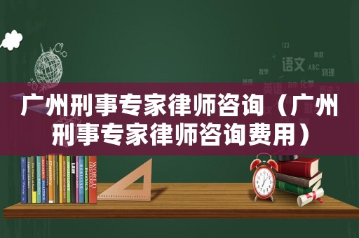 廣州刑事專家律師咨詢（廣州刑事專家律師咨詢費用）