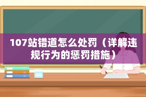 107站錯道怎么處罰（詳解違規行為的懲罰措施）