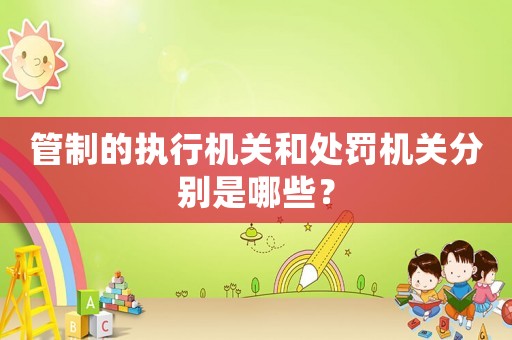 管制的執行機關和處罰機關分別是哪些？