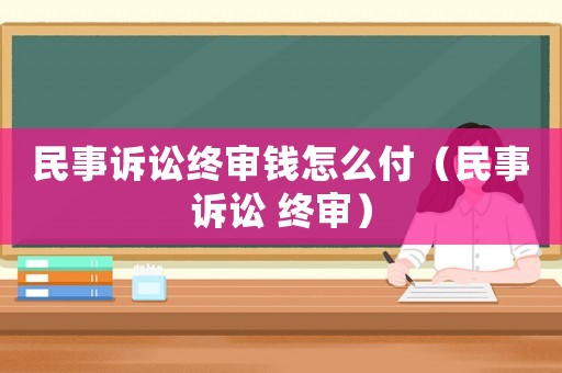 民事訴訟終審錢怎么付（民事訴訟 終審）