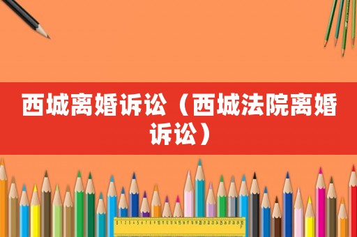 西城離婚訴訟（西城法院離婚訴訟）