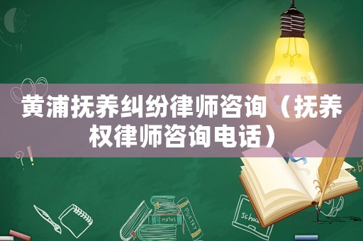 黃浦撫養(yǎng)糾紛律師咨詢(xún)（撫養(yǎng)權(quán)律師咨詢(xún)電話(huà)）
