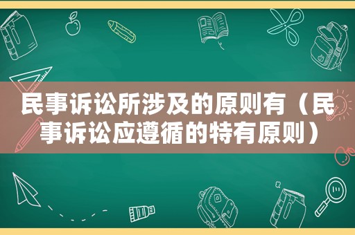 民事訴訟所涉及的原則有（民事訴訟應遵循的特有原則）