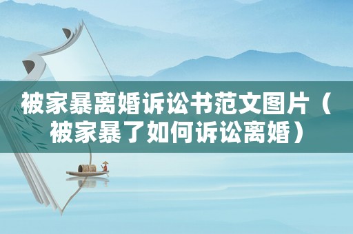 被家暴離婚訴訟書(shū)范文圖片（被家暴了如何訴訟離婚）