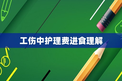工傷中護理費進食理解