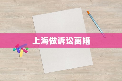 上海做訴訟離婚