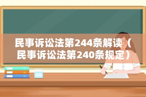 民事訴訟法第244條解讀（民事訴訟法第240條規定）