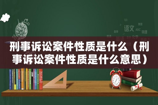 刑事訴訟案件性質是什么（刑事訴訟案件性質是什么意思）