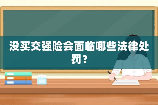 沒買交強險會面臨哪些法律處罰？