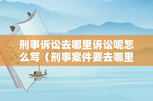 刑事訴訟去哪里訴訟呢怎么寫（刑事案件要去哪里告案）