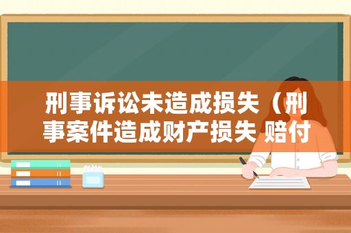 刑事訴訟未造成損失（刑事案件造成財(cái)產(chǎn)損失 賠付）