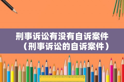 刑事訴訟有沒有自訴案件（刑事訴訟的自訴案件）