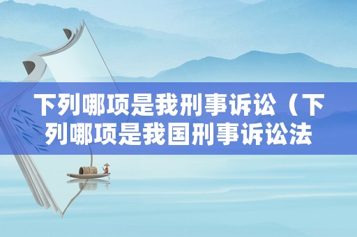 下列哪項(xiàng)是我刑事訴訟（下列哪項(xiàng)是我國(guó)刑事訴訟法）