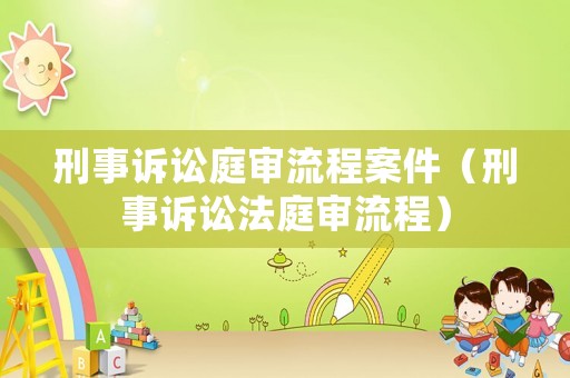 刑事訴訟庭審流程案件（刑事訴訟法庭審流程）