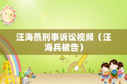 汪海燕刑事訴訟視頻（汪海兵被告）
