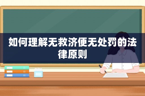 如何理解無救濟(jì)便無處罰的法律原則