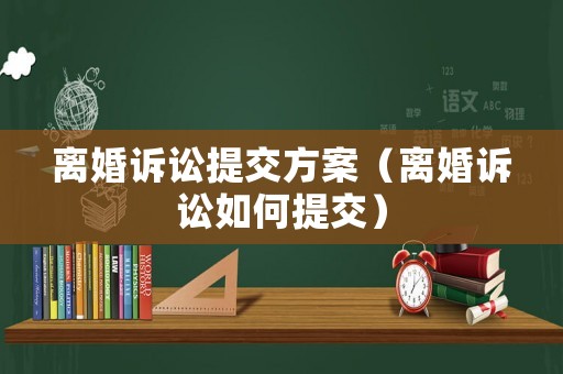 離婚訴訟提交方案（離婚訴訟如何提交）