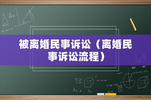 被離婚民事訴訟（離婚民事訴訟流程）