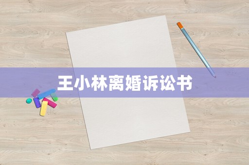 王小林離婚訴訟書