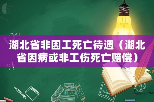湖北省非因工死亡待遇（湖北省因病或非工傷死亡賠償）