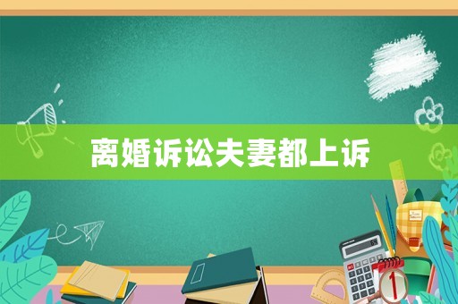 離婚訴訟夫妻都上訴