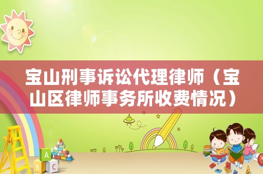 寶山刑事訴訟代理律師（寶山區(qū)律師事務(wù)所收費(fèi)情況）