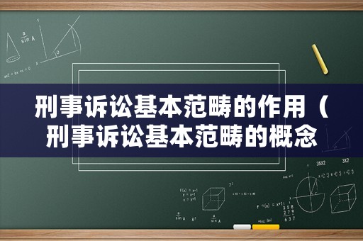 刑事訴訟基本范疇的作用（刑事訴訟基本范疇的概念）