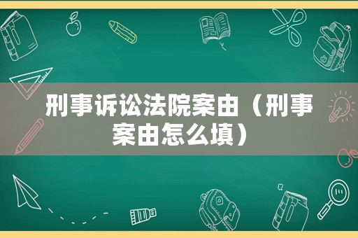 刑事訴訟法院案由（刑事案由怎么填）