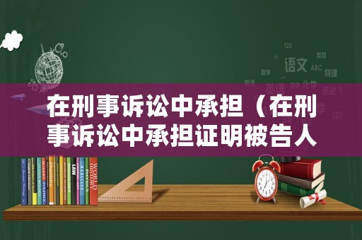 在刑事訴訟中承擔（在刑事訴訟中承擔證明被告人有罪責任的是）