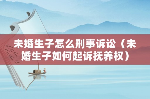 未婚生子怎么刑事訴訟（未婚生子如何起訴撫養權）
