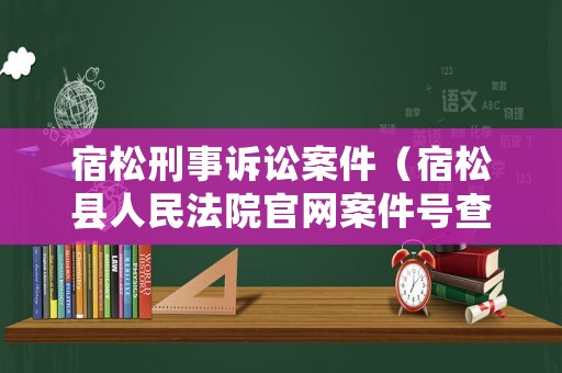 宿松刑事訴訟案件（宿松縣人民法院官網案件號查詢）