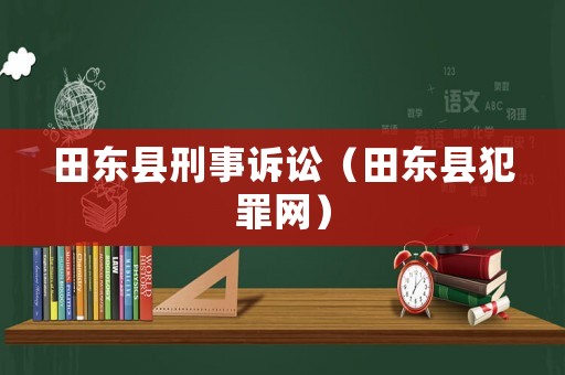 田東縣刑事訴訟（田東縣犯罪網）