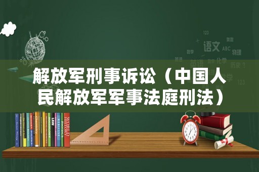 解放軍刑事訴訟（中國人民解放軍軍事法庭刑法）
