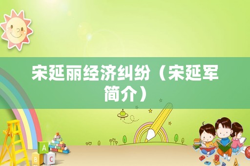 宋延麗經(jīng)濟糾紛（宋延軍簡介）
