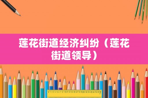 蓮花街道經濟糾紛（蓮花街道領導）