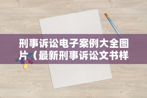 刑事訴訟電子案例大全圖片（最新刑事訴訟文書樣式電子版下載）