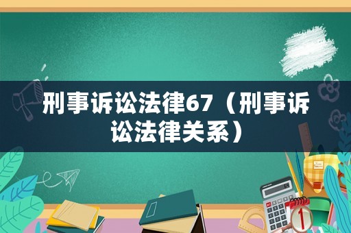 刑事訴訟法律67（刑事訴訟法律關(guān)系）