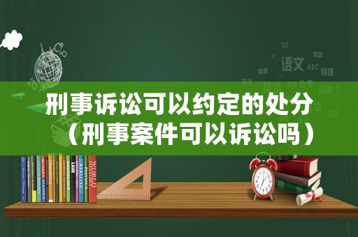 刑事訴訟可以約定的處分（刑事案件可以訴訟嗎）