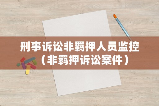 刑事訴訟非羈押人員監(jiān)控（非羈押訴訟案件）