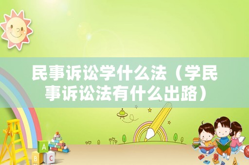 民事訴訟學(xué)什么法（學(xué)民事訴訟法有什么出路）