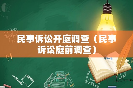 民事訴訟開庭調查（民事訴訟庭前調查）