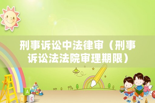 刑事訴訟中法律審（刑事訴訟法法院審理期限）