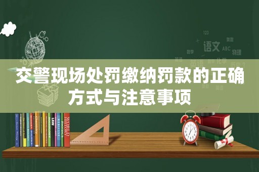 交警現(xiàn)場(chǎng)處罰繳納罰款的正確方式與注意事項(xiàng)