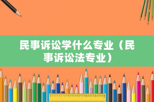 民事訴訟學什么專業（民事訴訟法專業）