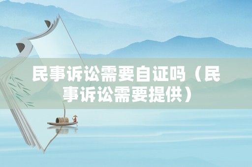 民事訴訟需要自證嗎（民事訴訟需要提供）