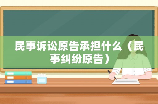 民事訴訟原告承擔(dān)什么（民事糾紛原告）