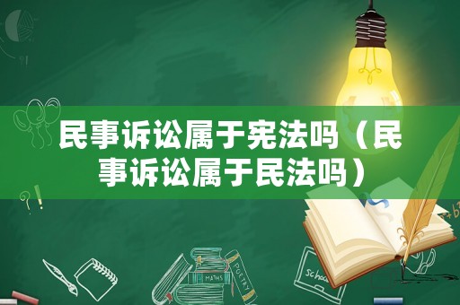 民事訴訟屬于憲法嗎（民事訴訟屬于民法嗎）