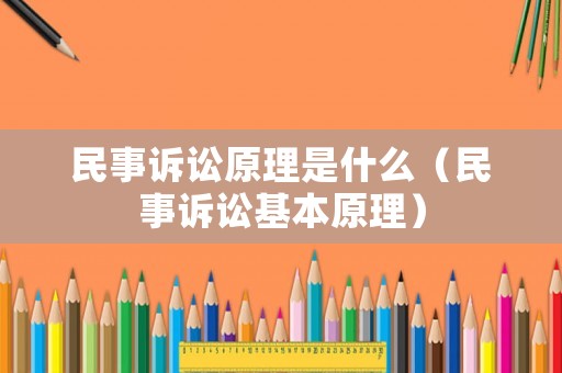 民事訴訟原理是什么（民事訴訟基本原理）